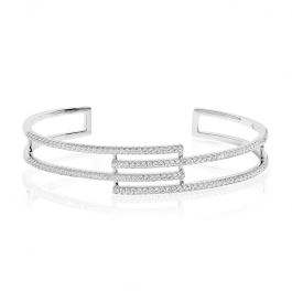 Sif Jakobs Rufina Bangle with White Zirconia