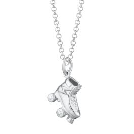 Scream Pretty Roller Skate Necklace - Silver