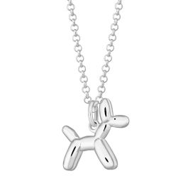 Scream Pretty Balloon Dog Necklace - Silver