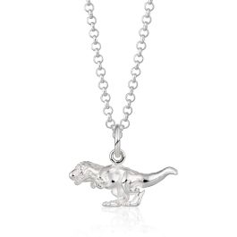 Scream Pretty T-Rex Dinosaur Necklace - Silver