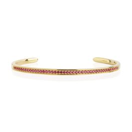 Sif Jakobs Valiano Bangle - Gold with Red Zirconia