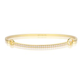Sif Jakobs Capizzi Bangle - Gold with White Zirconia