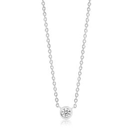 Sif Jakobs Sardinien Uno Necklace - Silver with White Zirconia