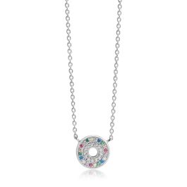Sif Jakobs Valiano Necklace, silver with multicoloured zirconia
