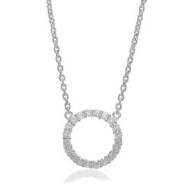 Sif Jakobs Biella Grande Necklace - Silver with White Zirconia
