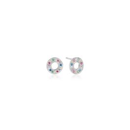 Sif Jakobs Valiano Earrings, silver with multicoloured zirconia