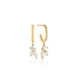 Sif Jakobs Adria Tre Creolo Earrings - Gold with Pearl and White Zirconia