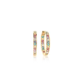 Sif Jakobs Corte Earrings - Gold with Multicoloured Zirconia