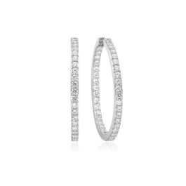 Sif Jacobs Bovalino Earrings, silver with white zirconia
