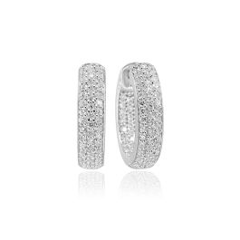 Sif Jakobs Imperia Earrings, silver with white zirconia