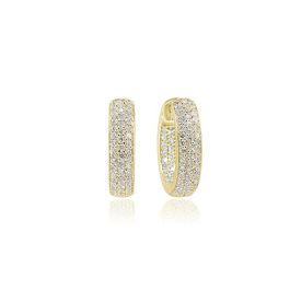 Sif Jakobs Earrings Imperia - 18k Gold Plated with White Zirconia