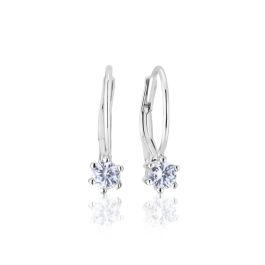 Sif Jakobs Rimini French Hook Earrings - Silver and Blue Zirconia