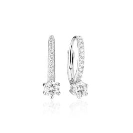 Sif Jakobs Silver Rimini Altro Earrings with White Zirconia