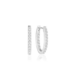Sif Jakobs Ellisse Piccolo Earrings - Silver with White Zirconia