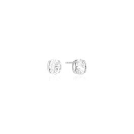 Sif Jakobs Ellisse Carezza Earrings - Silver with White Zirconia