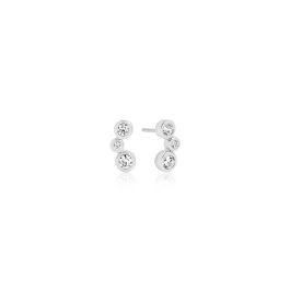 Sif Jakobs Sardinien Altro Earrings, Silver with White Zirconia