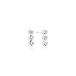 Sif Jakobs Earrings Sardinien Tre Piccolo with White Zirconia