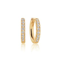 Sif Jakobs Ellera Earrings - Gold with White Zirconia