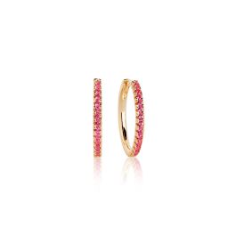 Sif Jakobs Ellera Grande Earrings - Gold with Red Zirconia