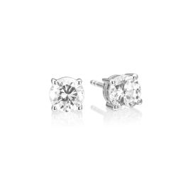 Sif Jakobs Princess Round Earrings with white zirconia (6mm)