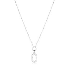Sif Jakobs Capizzi Piccolo Necklace - Silver with White Zirconia
