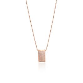 Sif Jakobs Dinami Pendant - Rose Gold with White Zirconia