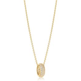 Sif Jakobs Imperia Circolo Pendant - Gold with White Zirconia