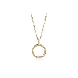Sif Jakobs Pendant Cetera Piccolo with White Zirconia - 18k Gold Plating