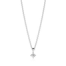 Sif Jakobs Princess Piccolo Pendant - Silver with White Zirconia