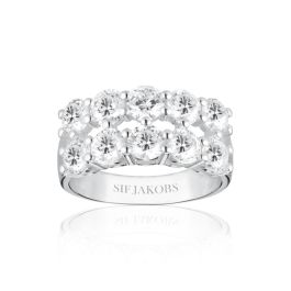 Sif Jakobs Belluno Due Ring - Silver with White Zirconia