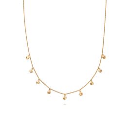 Daisy Isla Fossil Charm Necklace - Gold