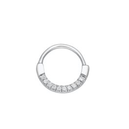 Scream Pretty Sparkling Daith Hoop Single Earring - Silver