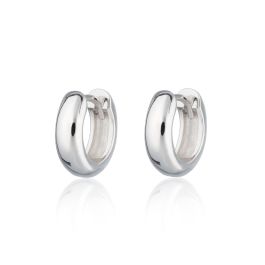 Scream Pretty Chunky Huggie Hoop Earrings - Silver