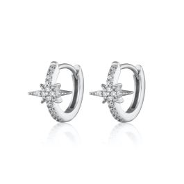 Scream Pretty Starburst Huggie Hoop Earrings - Silver