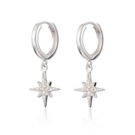 Scream Pretty Starburst Hoop Earrings - Silver