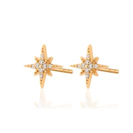 Scream Pretty Starburst Stud Earrings - Gold