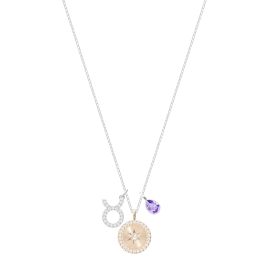 Swarovski Zodiac Pendant, Taurus, Violet, Rhodium Plating