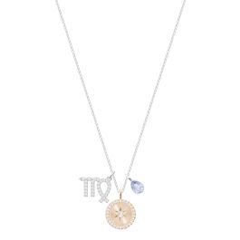 Swarovski Zodiac Pendant, Virgo, Violet, Rhodium Plating