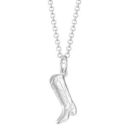 Scream Pretty Cowboy Boot Necklace - Silver