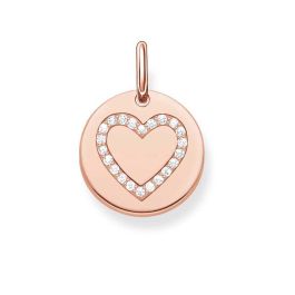 Thomas Sabo Heart Disc Pendant - Rose Gold