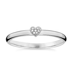 Thomas Sabo Silver and Diamond Heart Ring