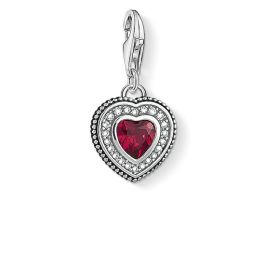 Thomas Sabo Pendant Charm, Heart With Red Stone