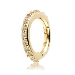 Tish Lyon 9ct Yellow Gold Gem Eternity Hinge Ring Single Earring