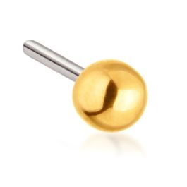 Tish Lyon 14ct Yellow Gold Ball Threadless Labret Single Earring
