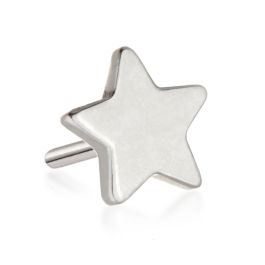 Tish Lyon 14ct White Gold Star Threadless Labret Single Earring