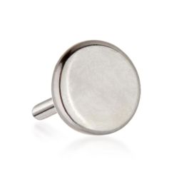 Tish Lyon 14ct White Gold Disc Threadless Labret Single Earring