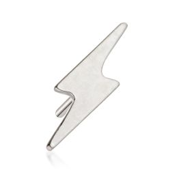 Tish Lyon 14ct White Gold Lightning Bolt Threadless Labret Single Earring