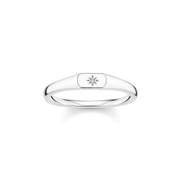 Thomas Sabo White Zirconia Star Silver Ring