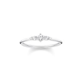 Thomas Sabo Slim White Zirconia Silver Vintage Ring