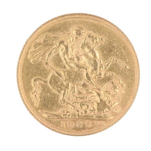 1905 Edward VII Full Sovereign Coin